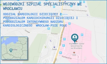ODDZIAŁ KARDIOLOGII DZIECIĘCEJ Z PODODDZIAŁEM KARDIOCHIRURGII DZIECIĘCEJ I PODODDZIAŁEM INTENSYWNEGO NADZORU KARDIOLOGICZNEGO - WOJEWÓDZKI SZPITAL SPECJALISTYCZNY WE WROCŁAWIU - UL. HENRYKA MICHAŁA KAMIEŃSKIEGO 73A, WROCŁAW-PSIE POLE