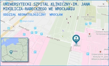 ODDZIAŁ NEONATOLOGICZNY - UNIWERSYTECKI SZPITAL KLINICZNY IM. JANA MIKULICZA-RADECKIEGO WE WROCŁAWIU - UL. BOROWSKA 213, WROCŁAW