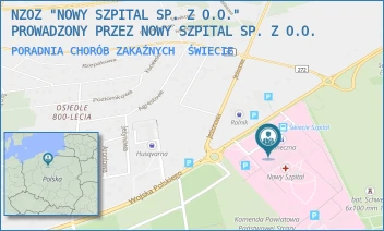 PORADNIA CHORÓB ZAKAŹNYCH - NOWY SZPITAL SPÓŁKA Z OGRANICZONĄ ODPOWIEDZIALNOŚCIĄ - WOJSKA POLSKIEGO 126,  ŚWIECIE