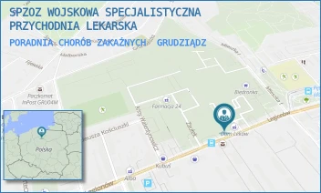 PORADNIA CHORÓB ZAKAŹNYCH - WOJSKOWA SPECJALISTYCZNA PRZYCHODNIA LEKARSKA SAMODZIELNY PUBLICZNY ZAKŁAD OPIEKI ZDROWOTNEJ W GRUDZIĄDZU - LEGIONÓW 57,  GRUDZIĄDZ