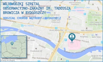 ODDZIAŁ CHORÓB WĄTROBY - WOJEWÓDZKI SZPITAL OBSERWACYJNO-ZAKAŹNY IM. TADEUSZA BROWICZA W BYDGOSZCZY - ŚW. FLORIANA 12,  BYDGOSZCZ