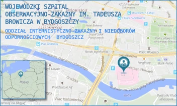 ODDZIAŁ INTERNISTYCZNO-ZAKAŹNY I NIEDOBORÓW ODPORNOŚCIOWYCH - WOJEWÓDZKI SZPITAL OBSERWACYJNO-ZAKAŹNY IM. TADEUSZA BROWICZA W BYDGOSZCZY - ŚW. FLORIANA 12,  BYDGOSZCZ