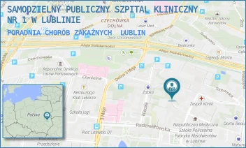 PORADNIA CHORÓB ZAKAŹNYCH - UNIWERSYTECKI SZPITAL KLINICZNY NR 1 W LUBLINIE - STASZICA 16,  LUBLIN