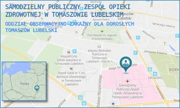 ODDZIAŁ OBSERWACYJNO-ZAKAŹNY DLA DOROSŁYCH - SAMODZIELNY PUBLICZNY ZESPÓŁ OPIEKI ZDROWOTNEJ W TOMASZOWIE LUBELSKIM - ALEJE GRUNWALDZKIE 1,  TOMASZÓW LUBELSKI