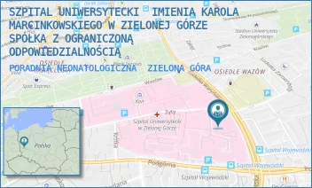 PORADNIA NEONATOLOGICZNA - SZPITAL UNIWERSYTECKI  IMIENIA KAROLA MARCINKOWSKIEGO W ZIELONEJ GÓRZE SPÓŁKA Z OGRANICZONĄ ODPOWIEDZIALNOŚCIĄ - UL. LUDWIKA WARYŃSKIEGO 2,  ZIELONA GÓRA