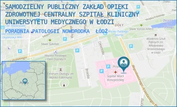 PORADNIA PATOLOGII NOWORODKA - SAMODZIELNY PUBLICZNY ZAKŁAD OPIEKI ZDROWOTNEJ CENTRALNY SZPITAL KLINICZNY UNIWERSYTETU MEDYCZNEGO W ŁODZI - UL. SPORNA 36/50,  ŁÓDŹ
