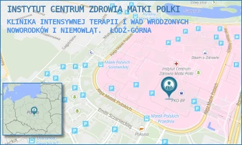 KLINIKA INTENSYWNEJ TERAPII I WAD WRODZONYCH NOWORODKÓW I NIEMOWLĄT. - INSTYTUT CENTRUM ZDROWIA MATKI POLKI - UL. RZGOWSKA 281/289,  ŁÓDŹ-GÓRNA