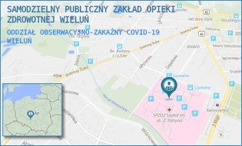 ODDZIAŁ OBSERWACYJNO-ZAKAŹNY COVID-19 - SAMODZIELNY PUBLICZNY ZAKŁAD OPIEKI ZDROWOTNEJ WIELUŃ - UL. SZPITALNA  16,  WIELUŃ