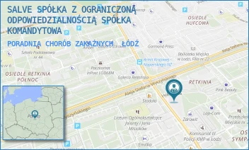 PORADNIA CHORÓB ZAKAŹNYCH - SALVE SPÓŁKA Z OGRANICZONĄ ODPOWIEDZIALNOŚCIĄ SPÓŁKA KOMANDYTOWA - UL. ARMII KRAJOWEJ 39,  ŁÓDŹ