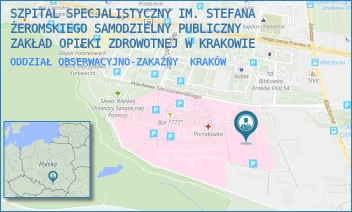 ODDZIAŁ OBSERWACYJNO-ZAKAŹNY - SZPITAL SPECJALISTYCZNY IM. STEFANA ŻEROMSKIEGO SAMODZIELNY PUBLICZNY ZAKŁAD OPIEKI ZDROWOTNEJ W KRAKOWIE - UL. OS. NA SKARPIE 67,  KRAKÓW
