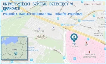 PORADNIA KARDIOCHIRURGICZNA - UNIWERSYTECKI SZPITAL DZIECIĘCY W KRAKOWIE - UL. WIELICKA 265,  KRAKÓW-PODGÓRZE