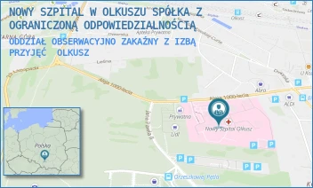 ODDZIAŁ OBSERWACYJNO ZAKAŹNY Z IZBĄ PRZYJĘĆ - NOWY SZPITAL W OLKUSZU SPÓŁKA Z OGRANICZONĄ ODPOWIEDZIALNOŚCIĄ - UL. 1000-LECIA 13,  OLKUSZ