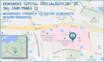 WOJEWÓDZKA PORADNIA SZCZEPIEŃ OCHRONNYCH - KRAKOWSKI SZPITAL SPECJALISTYCZNY IM. ŚW. JANA PAWŁA II - UL. PRĄDNICKA 80,  KRAKÓW-KROWODRZA