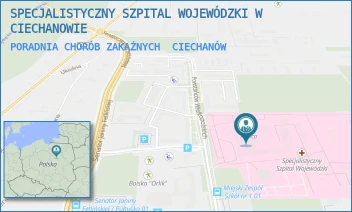 PORADNIA CHORÓB ZAKAŹNYCH - SPECJALISTYCZNY SZPITAL WOJEWÓDZKI W CIECHANOWIE - POWST. WIELKOPOLSKICH 2, CIECHANÓW