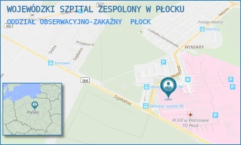 ODDZIAŁ OBSERWACYJNO-ZAKAŹNY - WOJEWÓDZKI SZPITAL ZESPOLONY W PŁOCKU - MEDYCZNA 19, PŁOCK