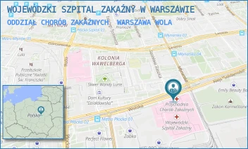 ODDZIAŁ CHORÓB ZAKAŹNYCH - WOJEWÓDZKI SZPITAL ZAKAŹNY W WARSZAWIE - WOLSKA 37,  WARSZAWA WOLA