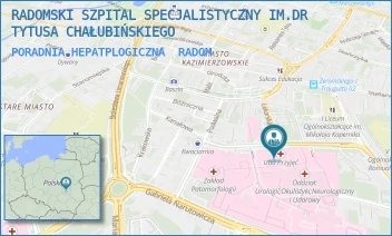 PORADNIA HEPATPLOGICZNA - RADOMSKI SZPITAL SPECJALISTYCZNY IM. DR TYTUSA CHAŁUBIŃSKIEGO - TOCHTERMANA 1,  RADOM