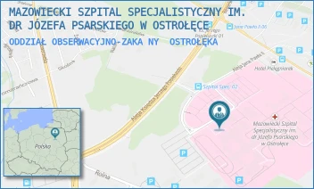 ODDZIAŁ OBSERWACYJNO-ZAKANY - MAZOWIECKI SZPITAL SPECJALISTYCZNY IM. DR JÓZEFA PSARSKIEGO W OSTROŁĘCE - JANA PAWŁA II 120A,  OSTROŁĘKA