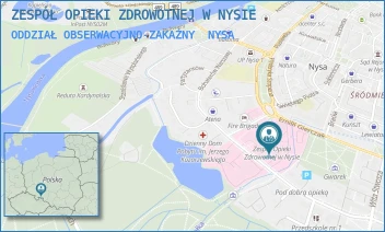 ODDZIAŁ OBSERWACYJNO-ZAKAŹNY - ZESPÓŁ OPIEKI ZDROWOTNEJ W NYSIE - UL. BOHATERÓW WARSZAWY 23, NYSA