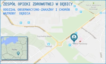 ODDZIAŁ OBSERWACYJNO-ZAKAŹNY I CHORÓB WĄTROBY - ZESPÓŁ OPIEKI ZDROWOTNEJ W DĘBICY - UL. KRAKOWSKA 91,  DĘBICA
