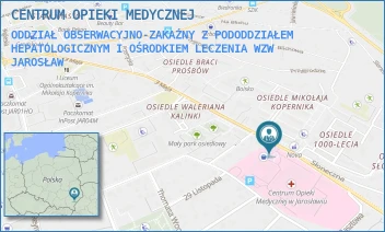 ODDZIAŁ OBSERWACYJNO-ZAKAŹNY Z PODODDZIAŁEM HEPATOLOGICZNYM I OŚRODKIEM LECZENIA WZW - CENTRUM OPIEKI MEDYCZNEJ - UL. 3 MAJA 70,  JAROSŁAW