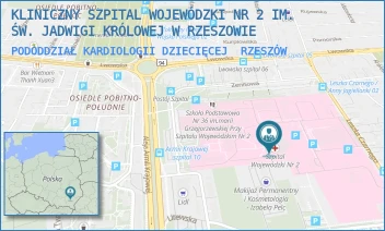 PODODDZIAŁ KARDIOLOGII DZIECIĘCEJ - KLINICZNY SZPITAL WOJEWÓDZKI NR 2 IM. ŚW. JADWIGI KRÓLOWEJ W RZESZOWIE - UL. LWOWSKA 60,  RZESZÓW