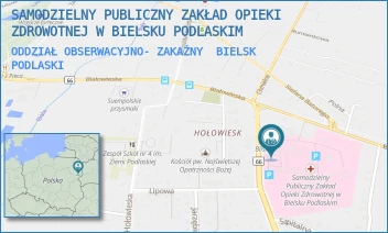 ODDZIAŁ OBSERWACYJNO- ZAKAŹNY - SAMODZIELNY PUBLICZNY ZAKŁAD OPIEKI ZDROWOTNEJ W BIELSKU PODLASKIM - KLESZCZELOWSKA 1, BIELSK PODLASKI
