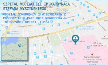 ODDZIAŁ NOWORODKÓW I WCZEŚNIAKÓW Z PODODDZIAŁEM PATOLOGII NOWORODKA I INTENSYWNEJ OPIEKI - SZPITAL WOJEWÓDZKI IM.KARDYNAŁA STEFANA WYSZYŃSKIEGO - MARSZ. JÓZEFA PIŁSUDSKIEGO 11,  ŁOMŻA