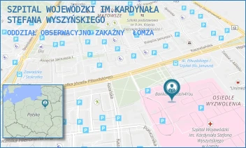 ODDZIAŁ OBSERWACYJNO-ZAKAŹNY - SZPITAL WOJEWÓDZKI IM.KARDYNAŁA STEFANA WYSZYŃSKIEGO - MARSZ. JÓZEFA PIŁSUDSKIEGO 11,  ŁOMŻA