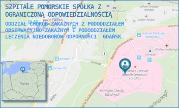 ODDZIAŁ CHORÓB ZAKAŹNYCH Z PODODDZIAŁEM OBSERWACYJNO-ZAKAŹNYM I PODODDZIAŁEM LECZENIA NIEDOBORÓW ODPORNOŚCI - SZPITALE POMORSKIE SPÓŁKA Z OGRANICZONĄ ODPOWIEDZIALNOŚCIĄ - MARIANA SMOLUCHOWSKIEGO 18, GDAŃSK