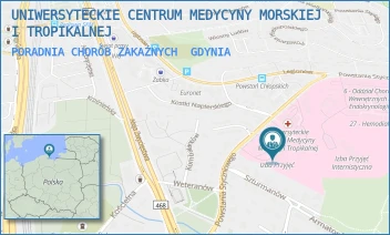 PORADNIA CHORÓB ZAKAŹNYCH - UNIWERSYTECKIE CENTRUM MEDYCYNY MORSKIEJ I TROPIKALNEJ - UL. POWSTANIA STYCZNIOWEGO 9B,  GDYNIA