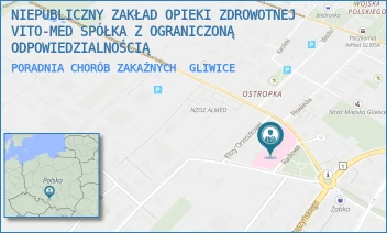 PORADNIA CHORÓB ZAKAŹNYCH - NIEPUBLICZNY ZAKŁAD OPIEKI ZDROWOTNEJ VITO-MED SPÓŁKA Z OGRANICZONĄ ODPOWIEDZIALNOŚCIĄ - RADIOWA 2,  GLIWICE