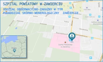 ODDZIAŁ OBSERWACYJNO-ZAKAŹNY W TYM PODODDZIAŁ SKÓRNO-WENEROLOGICZNY - SZPITAL POWIATOWY W ZAWIERCIU - UL. MIODOWA 14, ZAWIERCIE