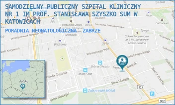 PORADNIA NEONATOLOGICZNA - SAMODZIELNY PUBLICZNY SZPITAL KLINICZNY NR 1 IM PROF. STANISŁAWA SZYSZKO SUM W KATOWICACH - UL. 3 MAJA 13-15,  ZABRZE