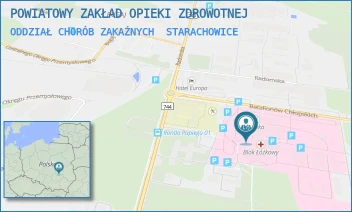 ODDZIAŁ CHORÓB ZAKAŹNYCH - POWIATOWY ZAKŁAD OPIEKI ZDROWOTNEJ - BATALIONÓW CHŁOPSKICH 6,  STARACHOWICE