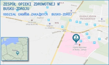 ODDZIAŁ CHORÓB ZAKAŹNYCH - ZESPÓŁ OPIEKI ZDROWOTNEJ W BUSKU-ZDROJU - BOHATERÓW WARSZAWY 67,  BUSKO-ZDRÓJ