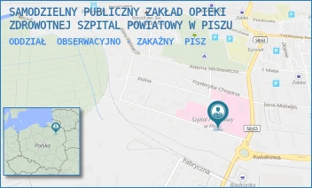 ODDZIAŁ  OBSERWACYJNO - ZAKAŹNY - SAMODZIELNY PUBLICZNY ZAKŁAD OPIEKI ZDROWOTNEJ SZPITAL POWIATOWY W PISZU - SIENKIEWICZA 2,  PISZ