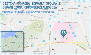 ODDZIAŁ CHORÓB ZAKAŹNYCH - GIŻYCKA OCHRONA ZDROWIA SPÓŁKA Z OGRANICZONĄ ODPOWIEDZIALNOŚCIĄ - WARSZAWSKA 41,  GIŻYCKO