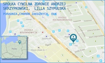 PORADNIA CHORÓB ZAKAŹNYCH - SPÓŁKA CYWILNA ZDROWIE ANDRZEJ SKRZYPKOWSKI,  LILLA SZYPULSKA - KOCHANOWSKIEGO 68A,  EŁK