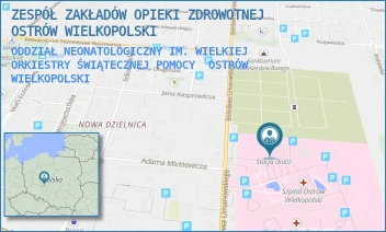 ODDZIAŁ NEONATOLOGICZNY IM. WIELKIEJ ORKIESTRY ŚWIĄTECZNEJ POMOCY - ZESPÓŁ ZAKŁADÓW OPIEKI ZDROWOTNEJ OSTRÓW WIELKOPOLSKI - LIMANOWSKIEGO 20/22, OSTRÓW WIELKOPOLSKI