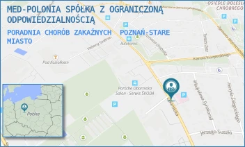 PORADNIA CHORÓB ZAKAŹNYCH - MED-POLONIA SPÓŁKA Z OGRANICZONĄ ODPOWIEDZIALNOŚCIĄ - OBORNICKA 262,  POZNAŃ-STARE MIASTO