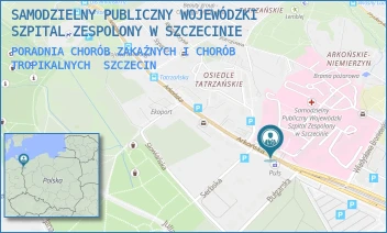 PORADNIA CHORÓB ZAKAŹNYCH I CHORÓB TROPIKALNYCH - SAMODZIELNY PUBLICZNY WOJEWÓDZKI SZPITAL ZESPOLONY W SZCZECINIE - ARKOŃSKA 4,  SZCZECIN